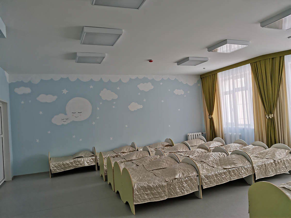 Натяжной потолок Clipso в детском саду в Кемерово