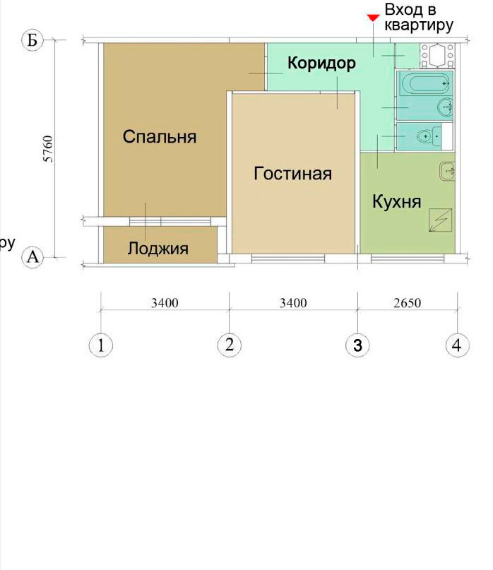 Типовой расчет стоимости натяжного потолка для трехкомнатной квартиры проекта 1605-АМ/12